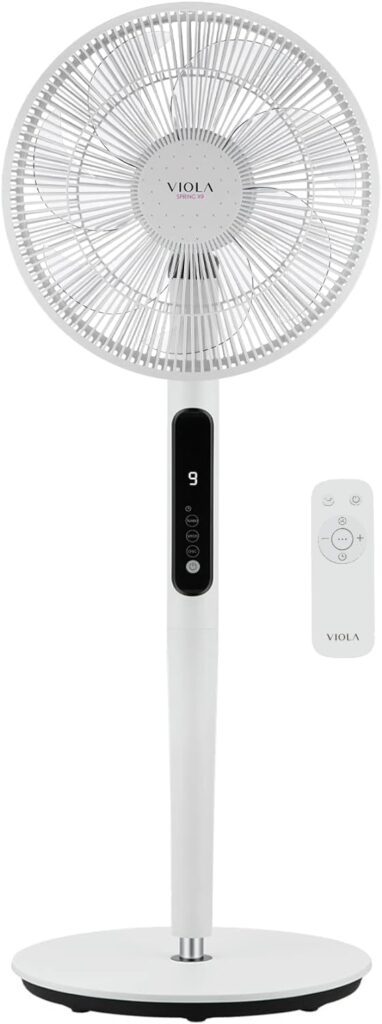 Ventilatore VIOLA Ventilatore a Piantana Silenzioso Notte: Rinfresca le tue Notti con Eleganza e Tecnologia!