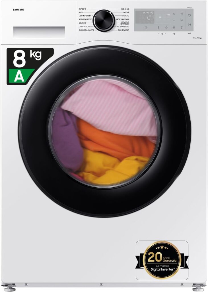Lavatrice Samsung Crystal Clean WW80CGC04DAH: Scopri la pulizia del futuro con la tecnologia EcoBubble!