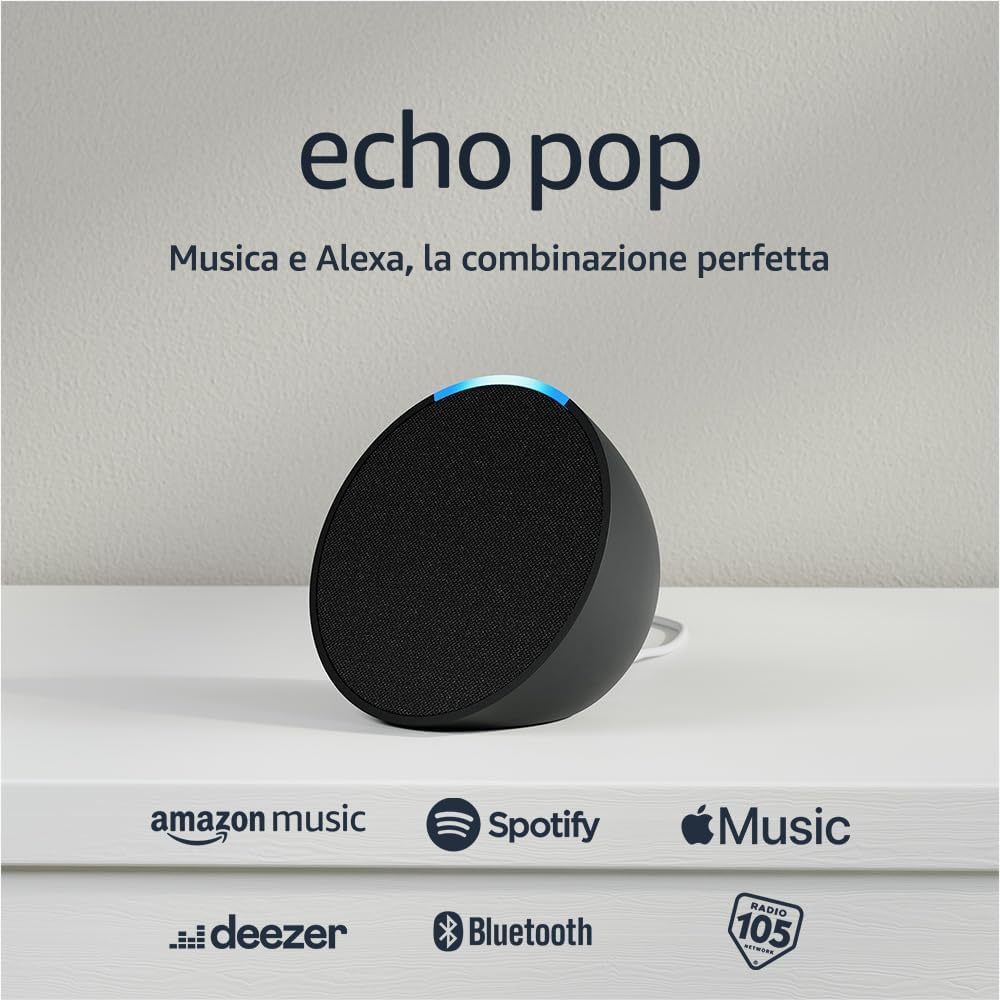 Altoparlante Echo Pop: il potente partner musicale che trasforma la tua casa in un smart home!