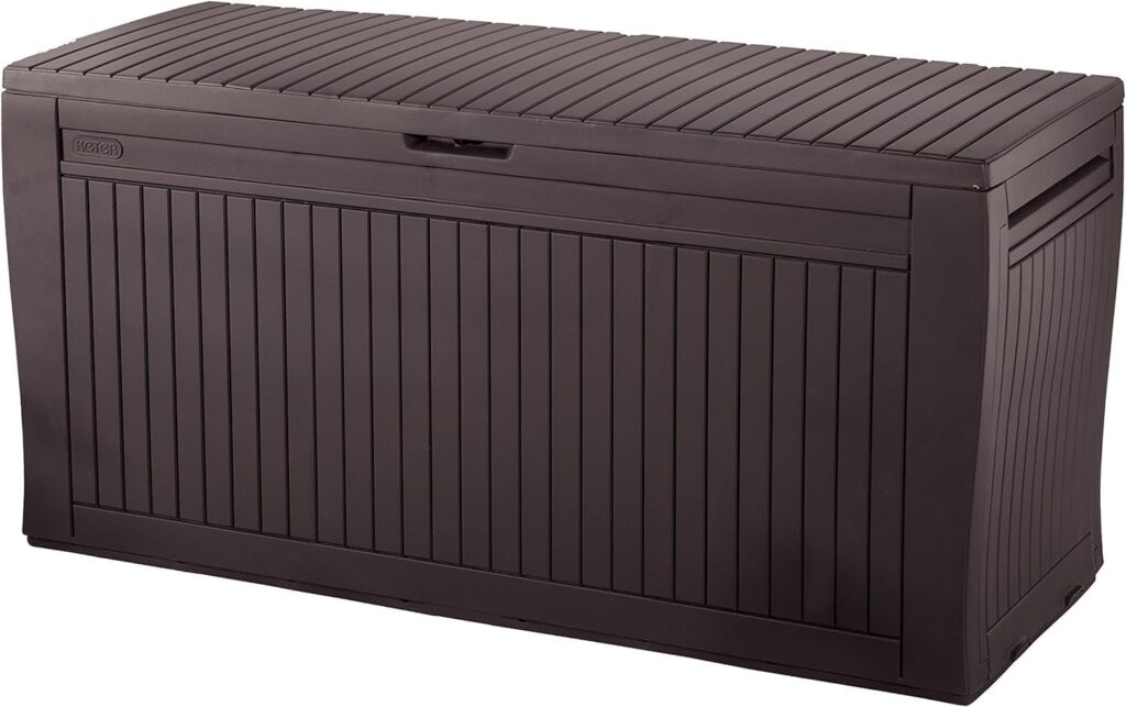Baule Keter 231317 Comfy Marrone: Il Compagno Ideale per un Giardino Organizzato!