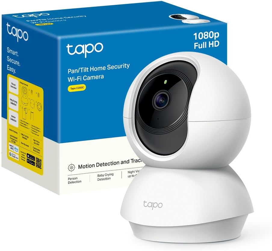Telecamera Tapo C200C: Sorveglianza FHD con Visione Notturna e Allerta Sempre a Portata di Mano!