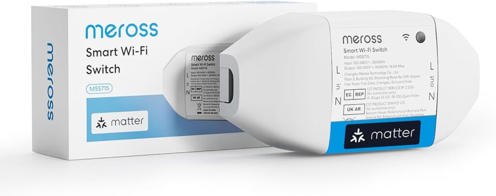 Interruttore Meross WiFi Matter: Semplifica la tua vita e monitora i consumi energetici!