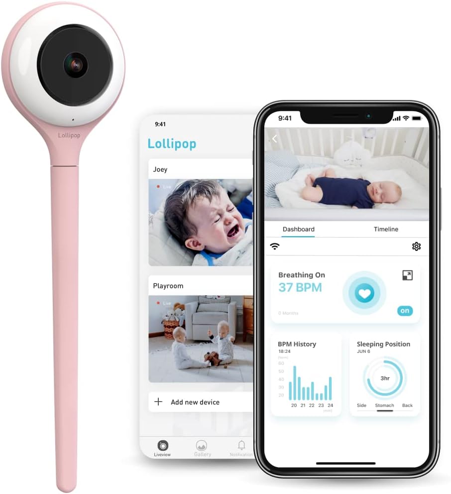Baby Monitor Lollipop (Zucchero Filato): Scopri il monitoraggio intelligente per il sonno del tuo piccolo!
