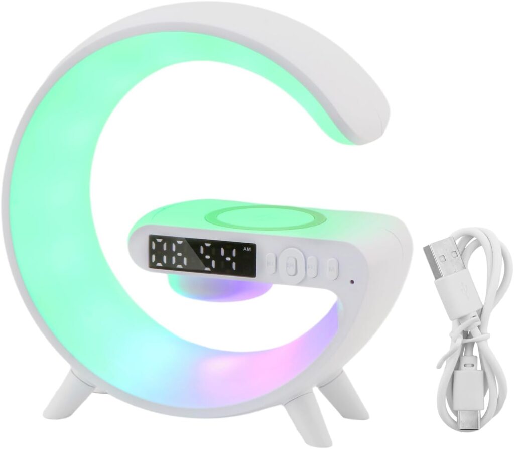 Lampada atmosferica: Lampada da tavolo intelligente con ricarica wireless e bluetooth, illumina i tuoi sogni!