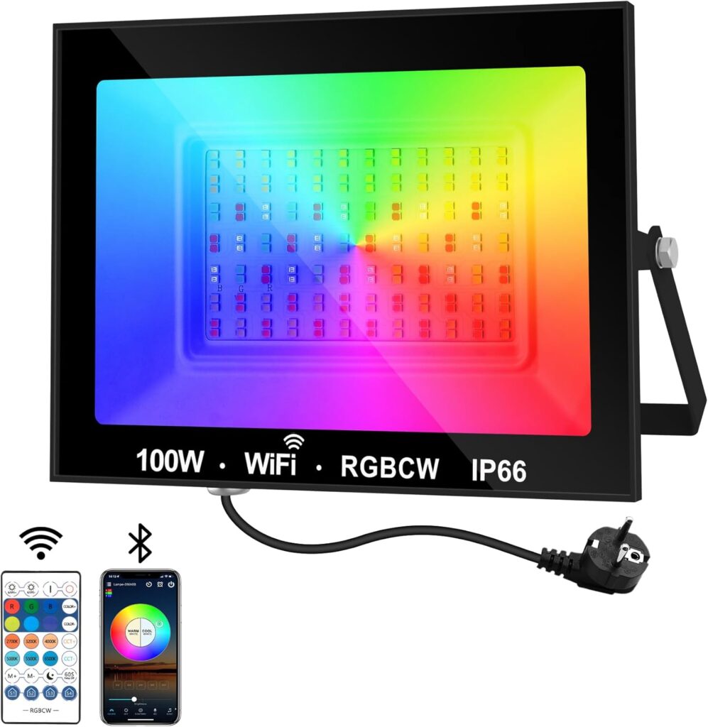 Faretto LED NATPOW 100W: Illumina le tue serate con colori straordinari!