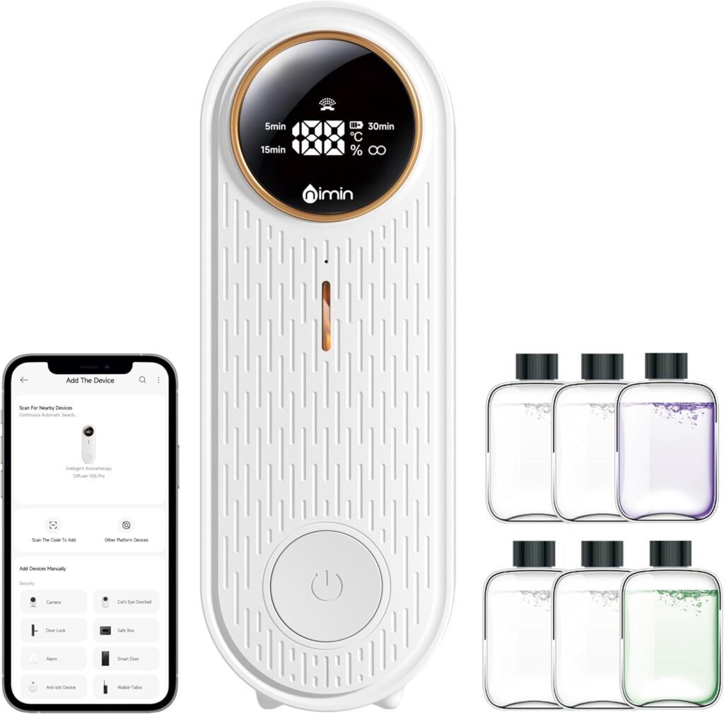 Profumatore per Ambienti: Diffusore di Oli Essenziali con Bluetooth e App – Rinnova il tuo spazio con stile!