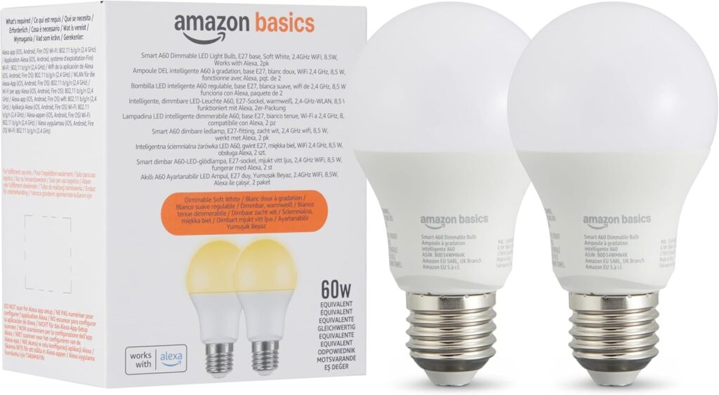 Lampadina Amazon Basics LED intelligente A60: illumina la tua vita con stile e comodità!